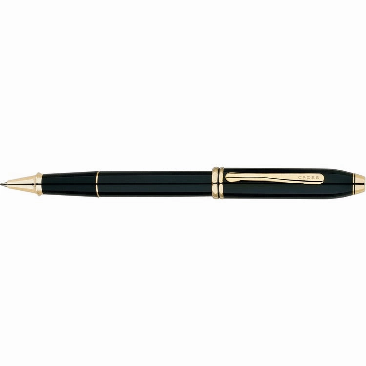Cross Townsend Black/Gold Rollerball Pen boxed biodegradable