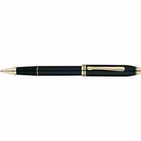 Cross Townsend Black/Gold Rollerball Pen boxed biodegradable