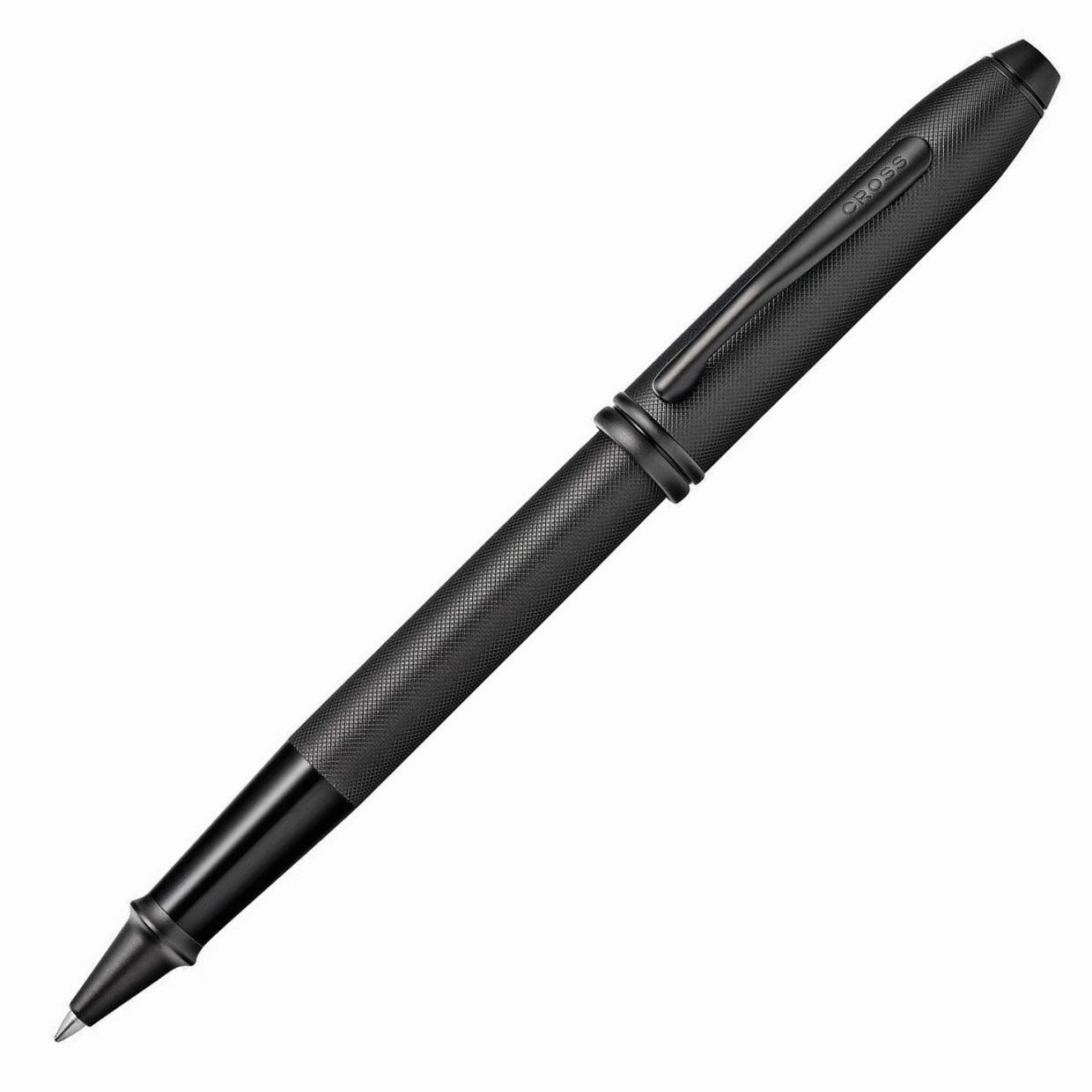 Cross Townsend Black Micro Knurl Rollerball Pen thin expandable
