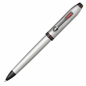 flexible sturdy Cross Townsend Scuderia Ferrari Brushed Platinum Ballpoint Pen
