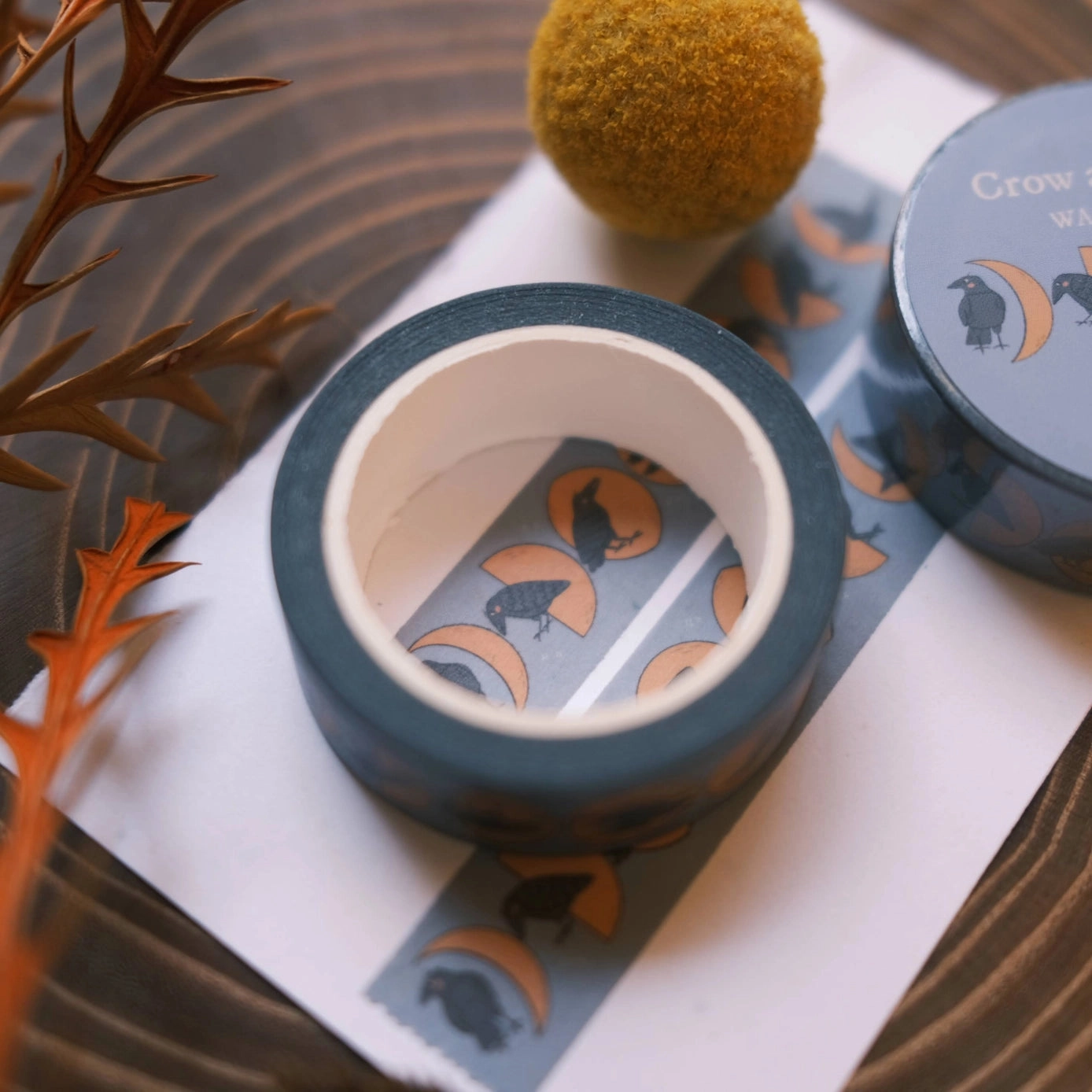 Crow And Moon Washi Tape neutral matte