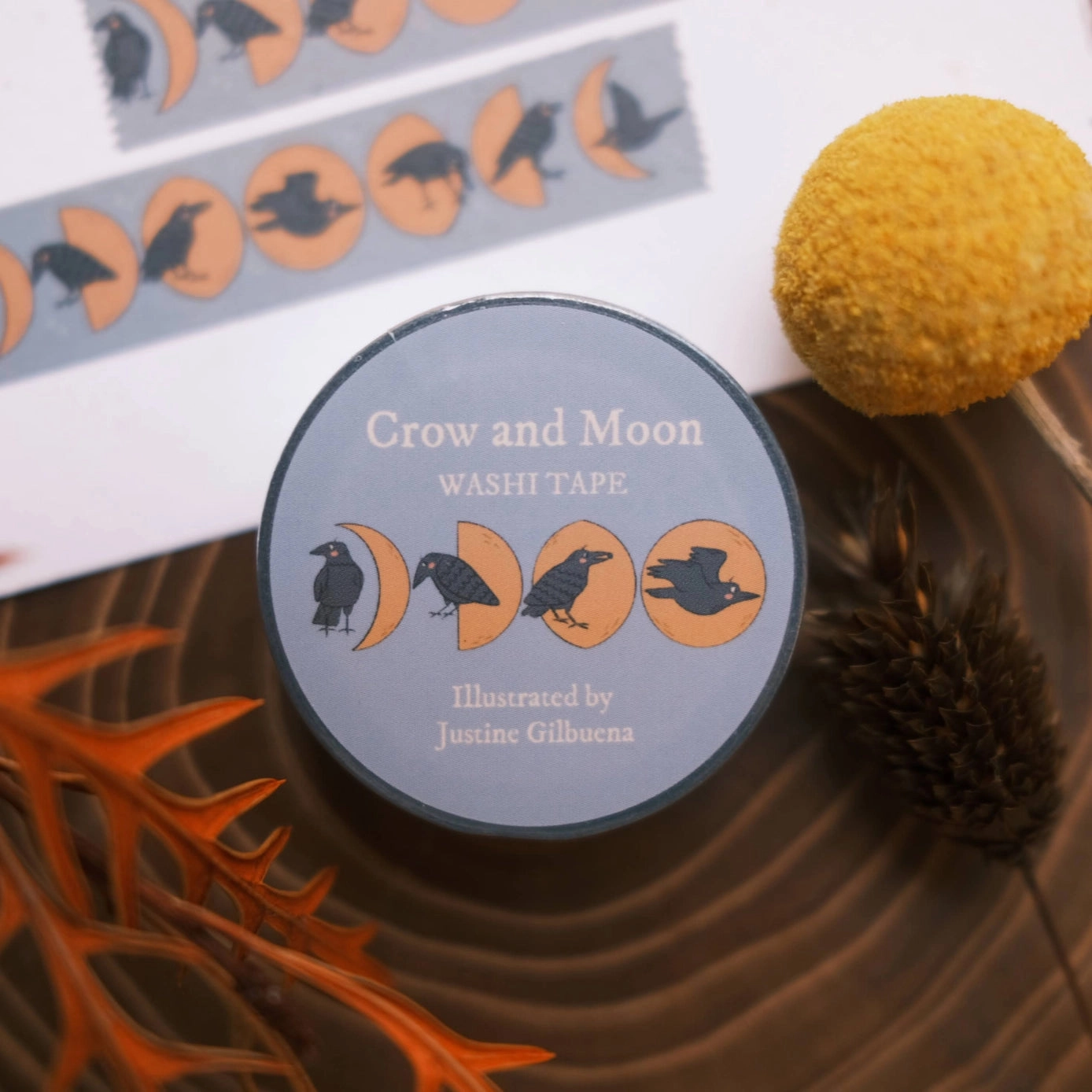 Crow And Moon Washi Tape professional small
