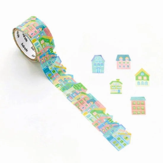 flexible ceramic Cute House Washi Roll Sticker Bande