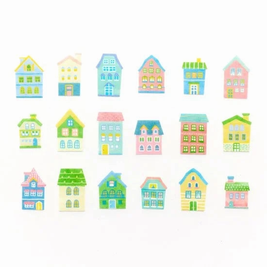 exclusive pack Cute House Washi Roll Sticker Bande