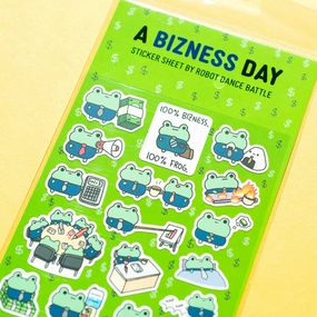 classic shockproof A Bizness Day Sticker Sheet