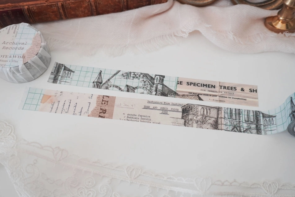 collapsible Archival Records Washi Tape
