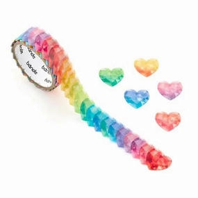 plastic Brooming Heart Washi Roll Sticker Bande