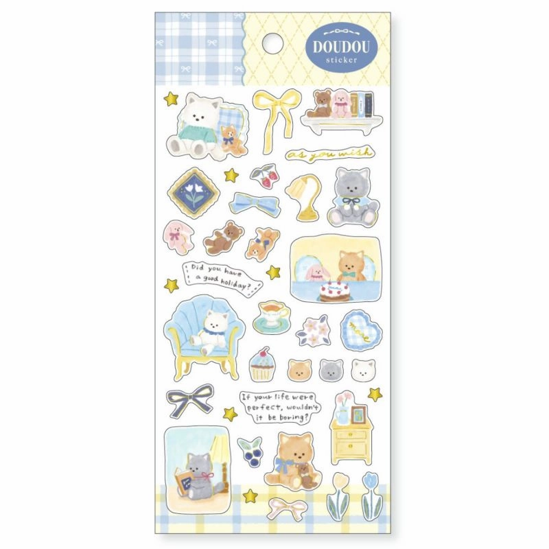 slim flexible Doudou Sticker Sheet - Neko