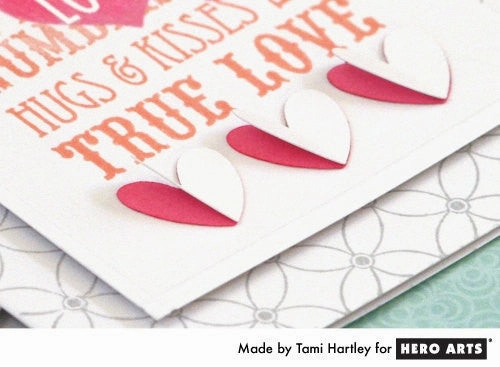 glass Heart With Arrow Rubber Stamp