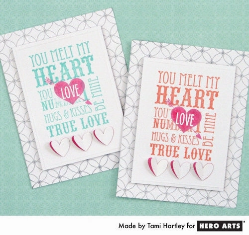 Heart With Arrow Rubber Stamp glass
