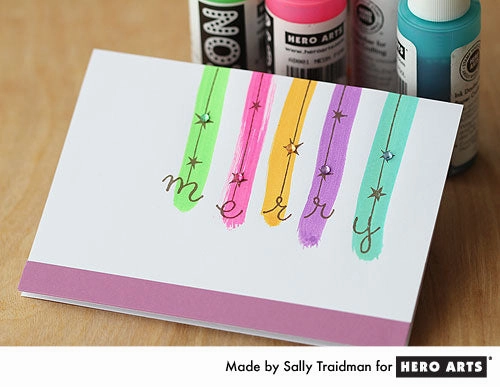 leather Merry With Stars Stamp
