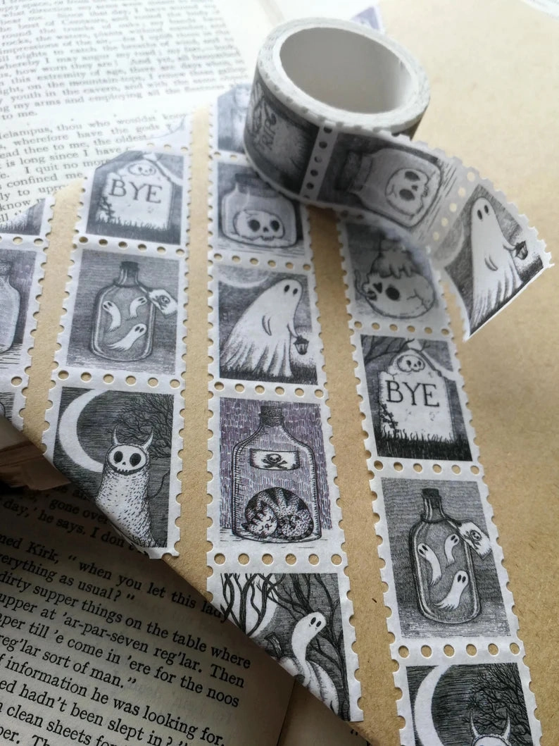 Spooky Stamps Art Washi Tape compact