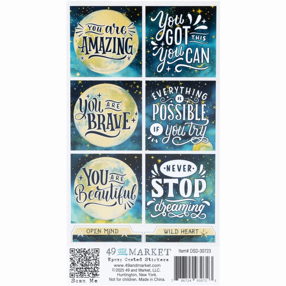 vegan muted Starlight Dreams Epoxy Stickers 49 And Market