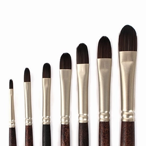 Textura Filbert Synthetic Brush luxury plastic