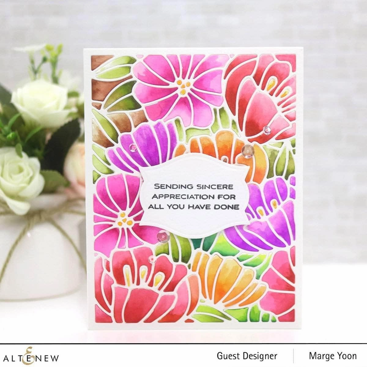 Dainty Blooms Cover Die washable