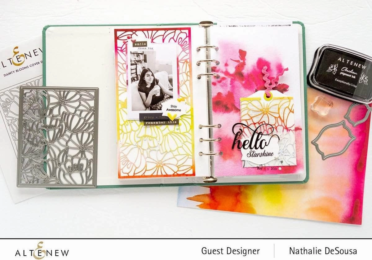 neutral flat Dainty Blooms Cover Die