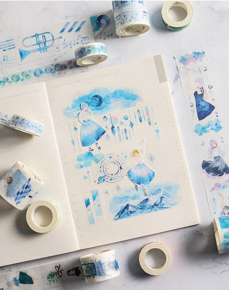Dancing Galaxy Washi Tape elegant collectible
