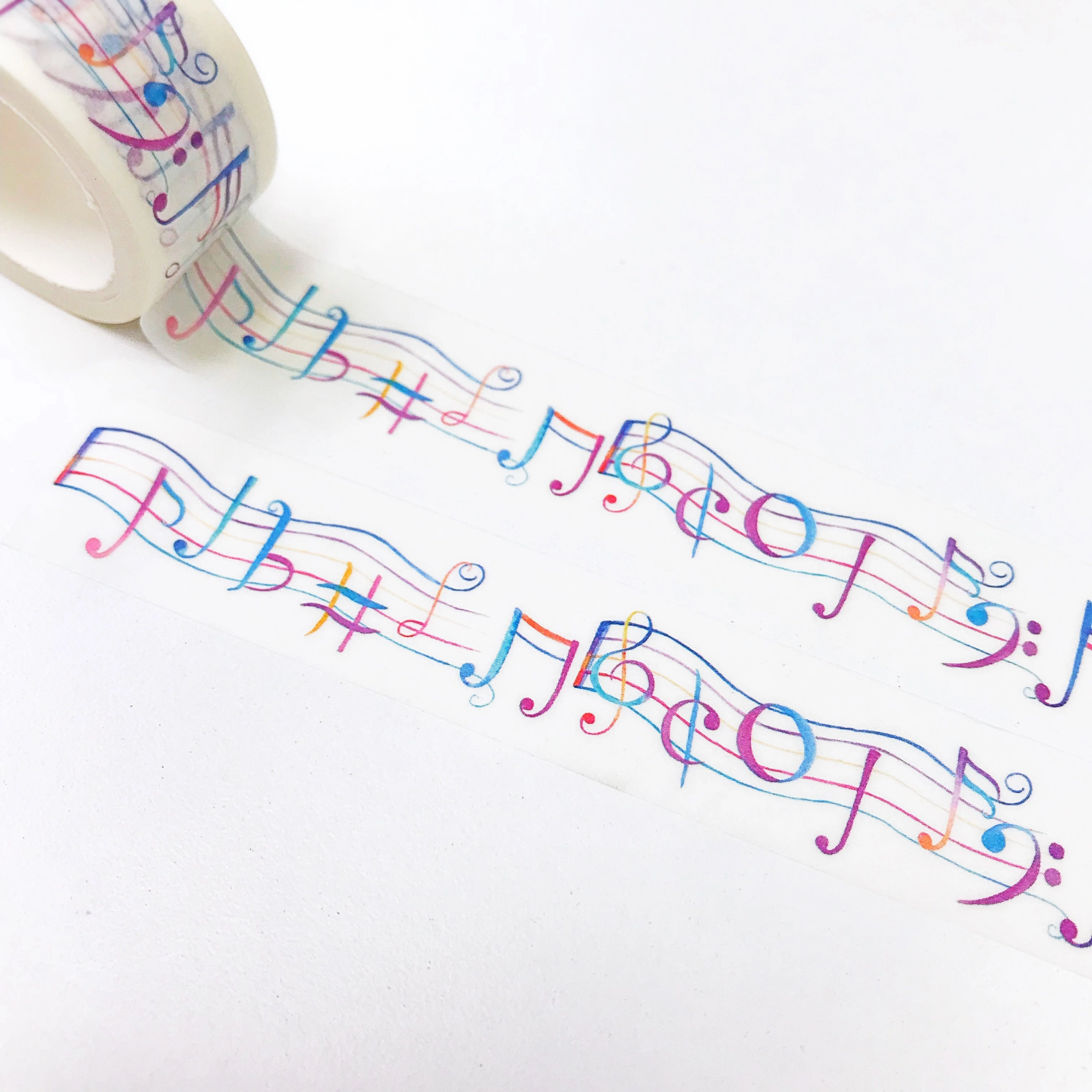 essential vivid Dancing Music Notes Washi Tape
