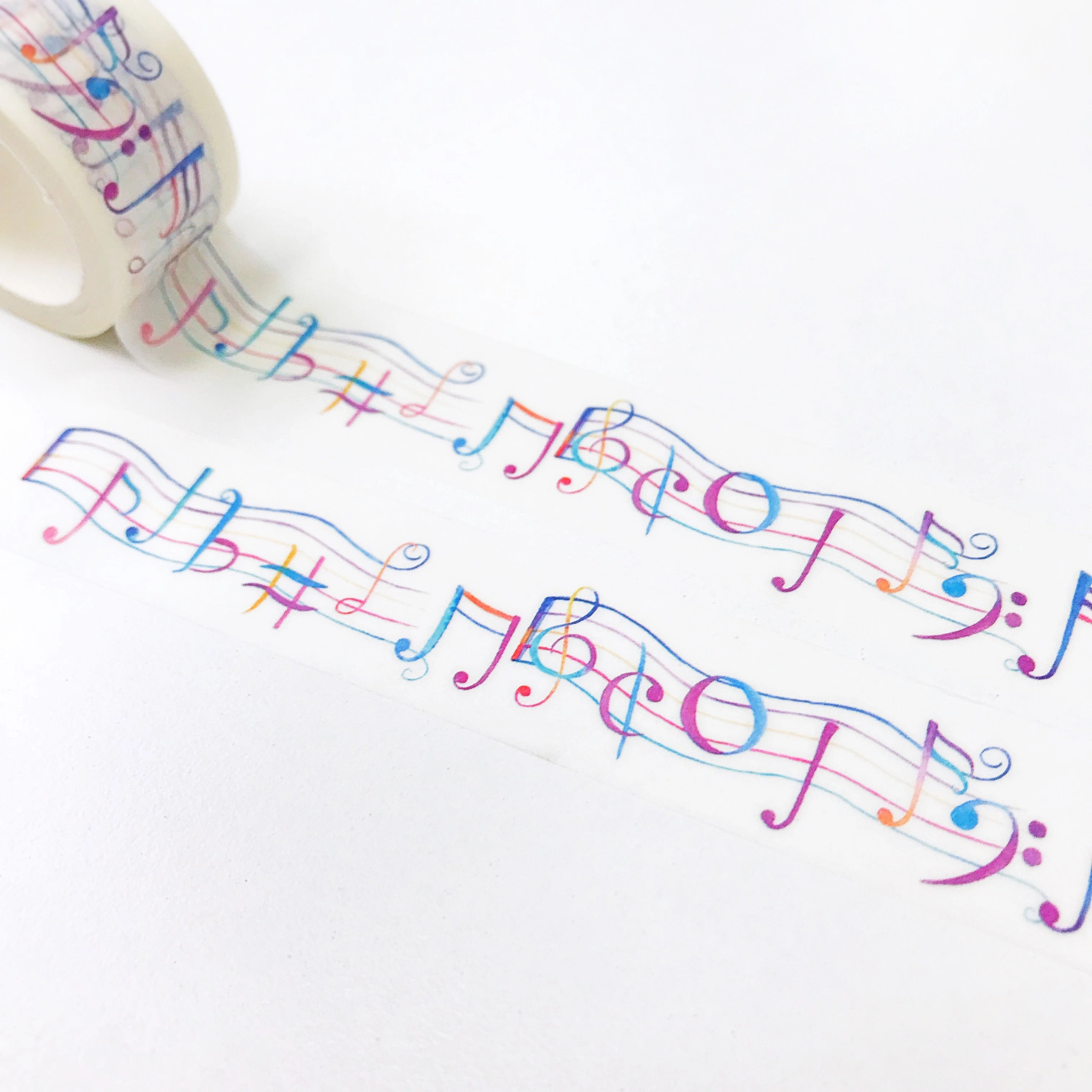 Dancing Music Notes Washi Tape retro tiny