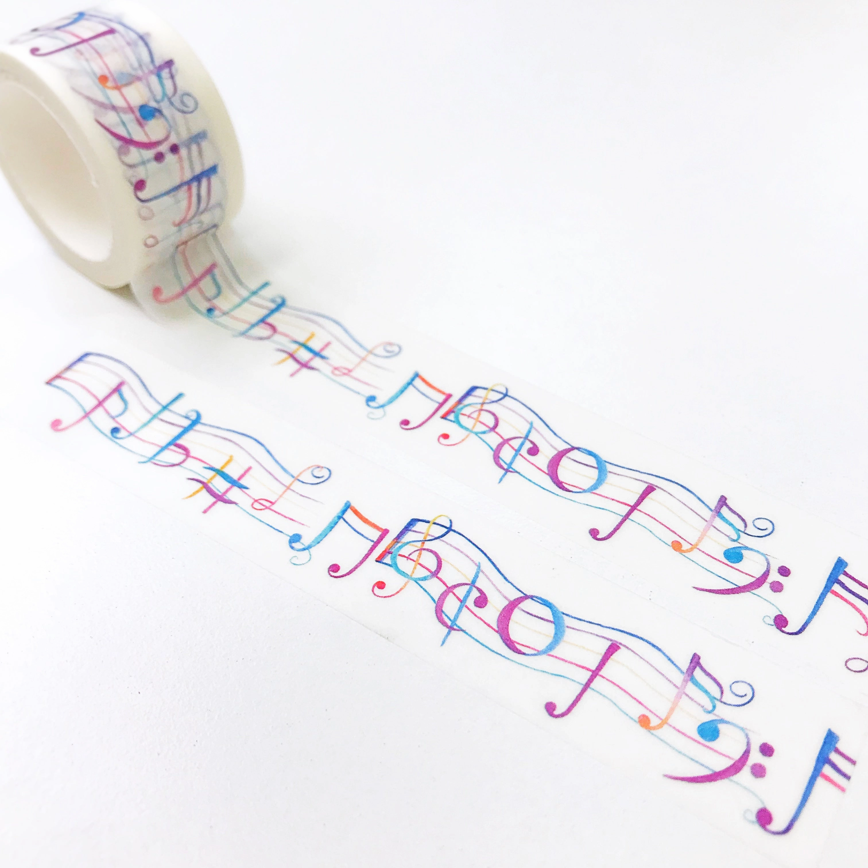manual Dancing Music Notes Washi Tape
