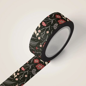 economical resilient Dark Paradise Floral Washi Tape