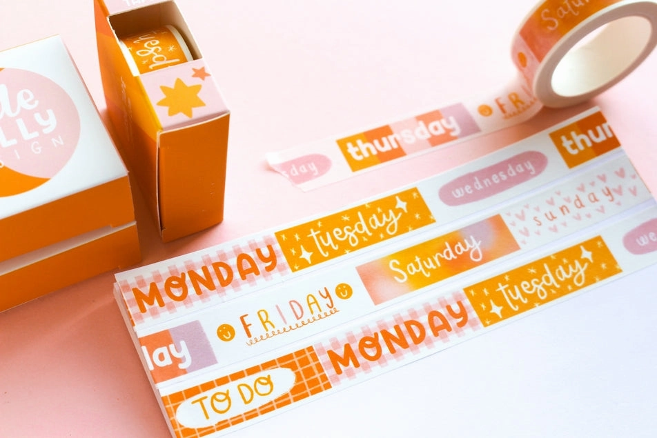 foldable Days Of The Week Washi Tape