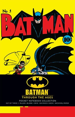 Dc Comics: Batman Through The Ages Pocket Notebook Collection (Set Of 3) colorful muted
