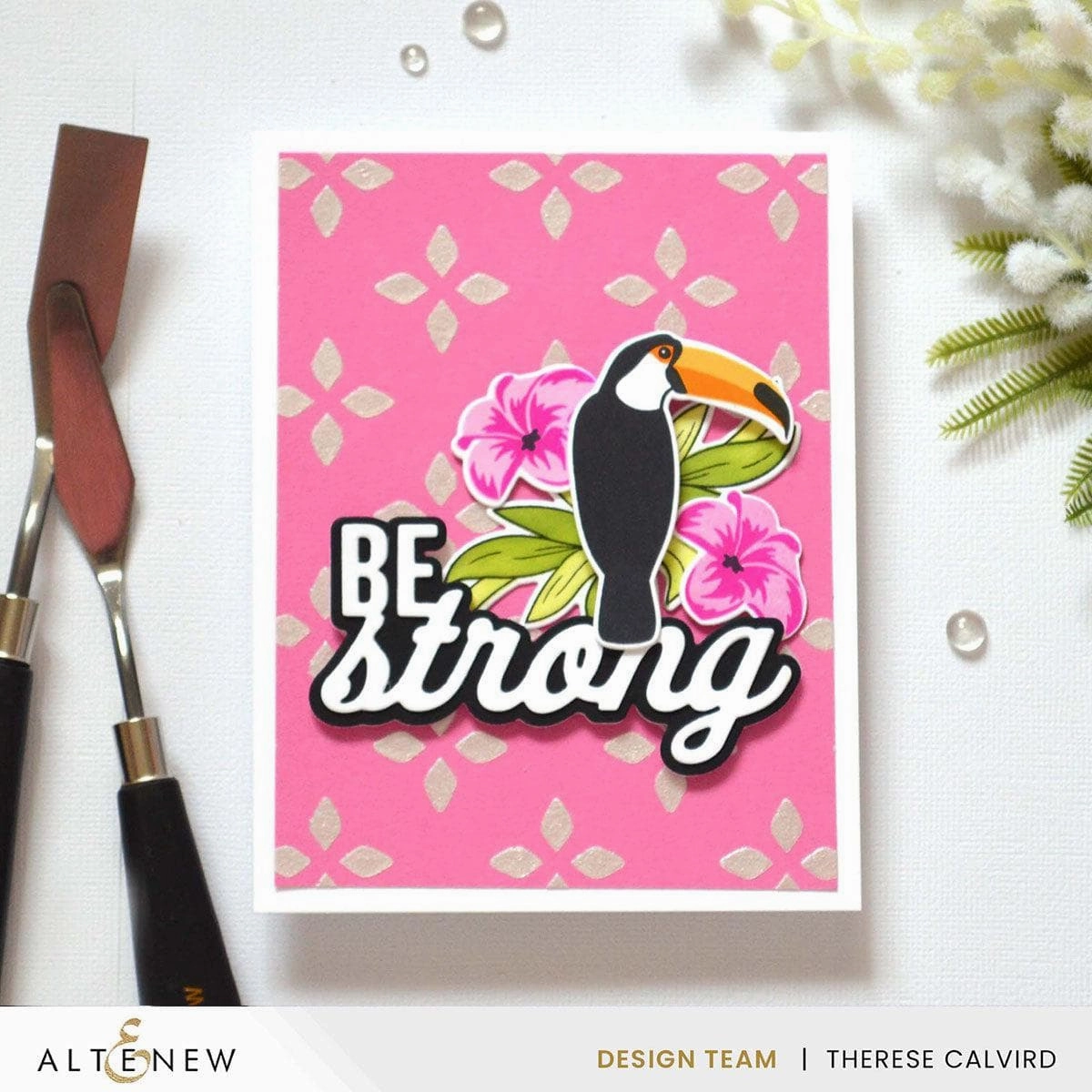 trendy Be Strong Word Die Set