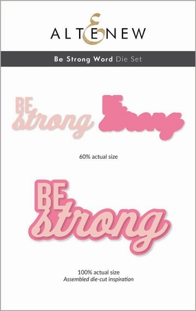 organic Be Strong Word Die Set
