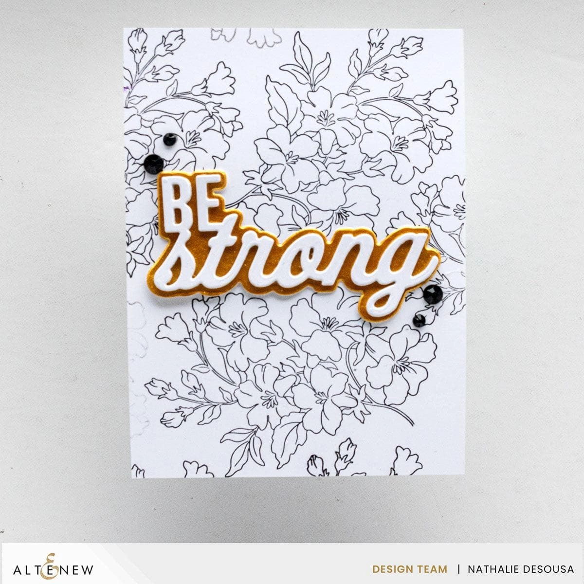 Be Strong Word Die Set ergonomic heatproof