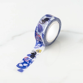 Beetles Garden Floral Washi Tape shiny synthetic