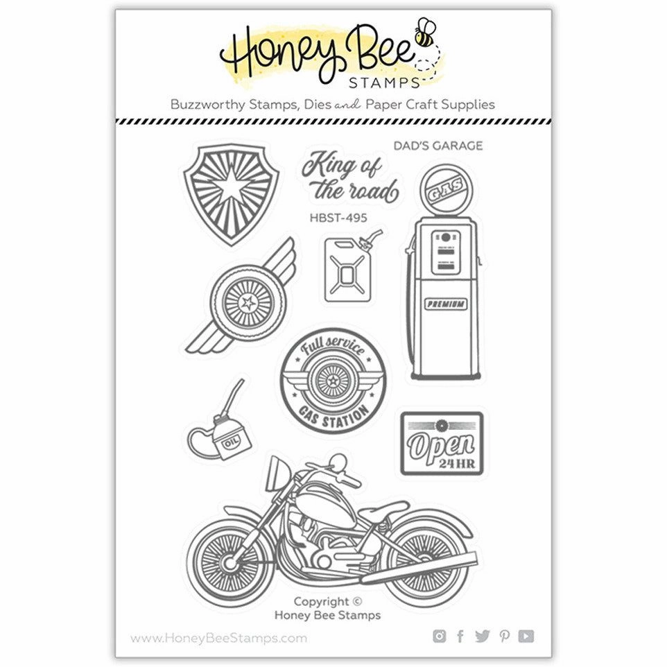exclusive set Dad'S Garage - 4X6 Stamp Set