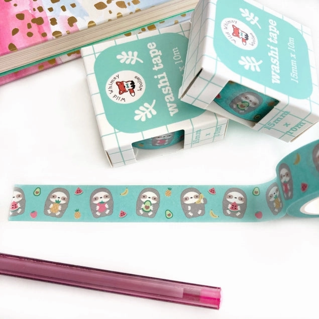 versatile Fruit Sloth Washi Tape