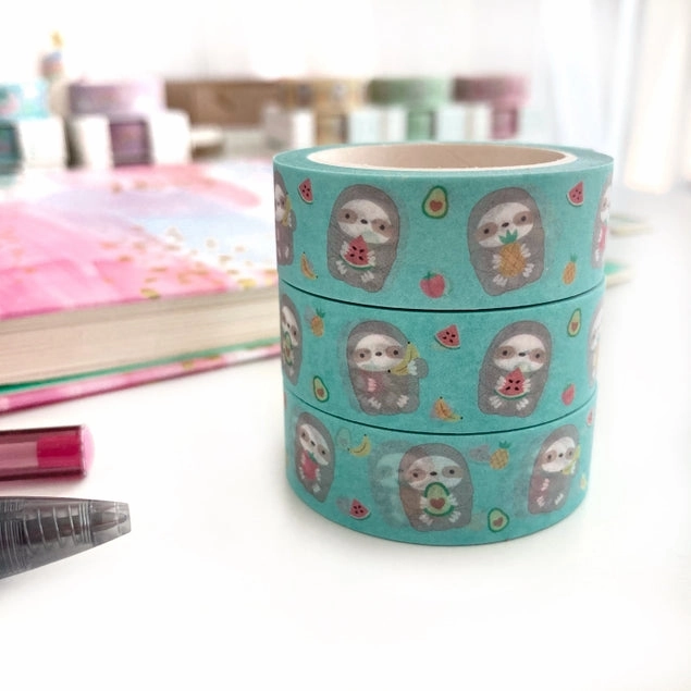 matte Fruit Sloth Washi Tape