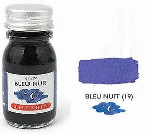 J Herbin Bottled Ink Bleu Nuit - 10Ml original