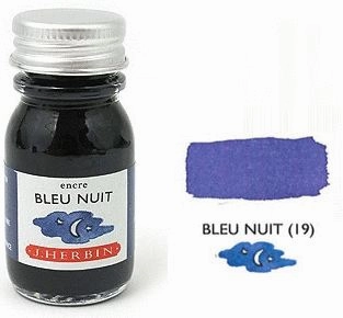 J Herbin Bottled Ink Bleu Nuit - 10Ml original