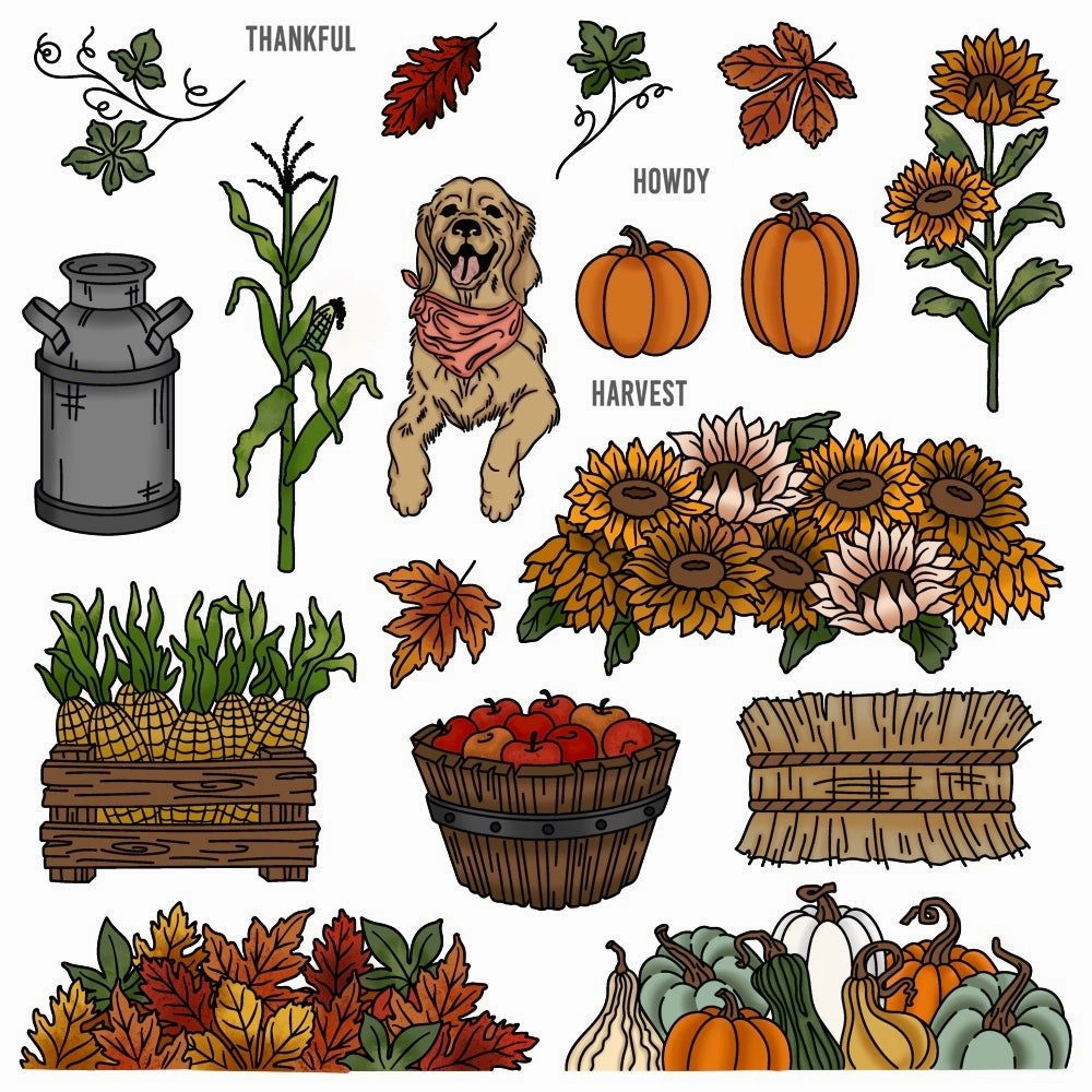 robust Loads Of Fall - 6X8 Stamp Set