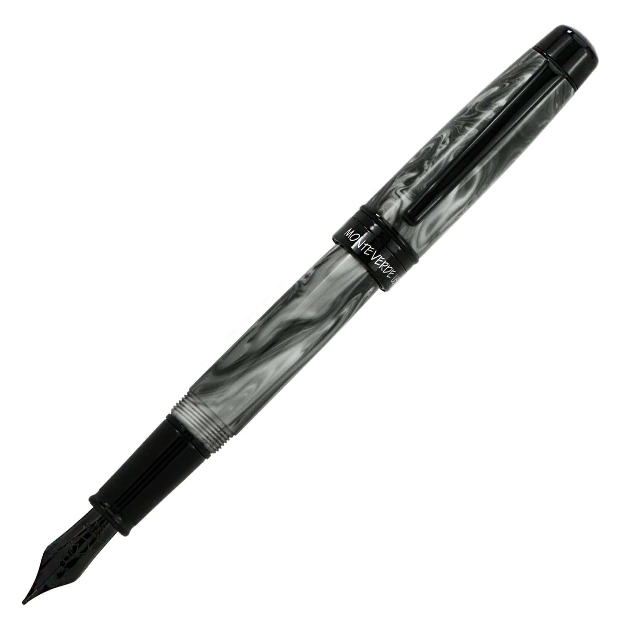 glass Monteverde Prima Grey Swirl Fountain Pen