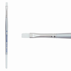 fiber Silverwhite? Short Handle Foundation Watercolor Bright Brush Size 6