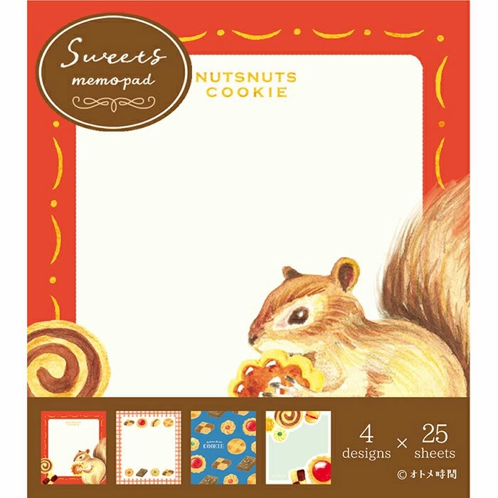 classic metal Sweet Cookie Memo Pad 100 Sheets