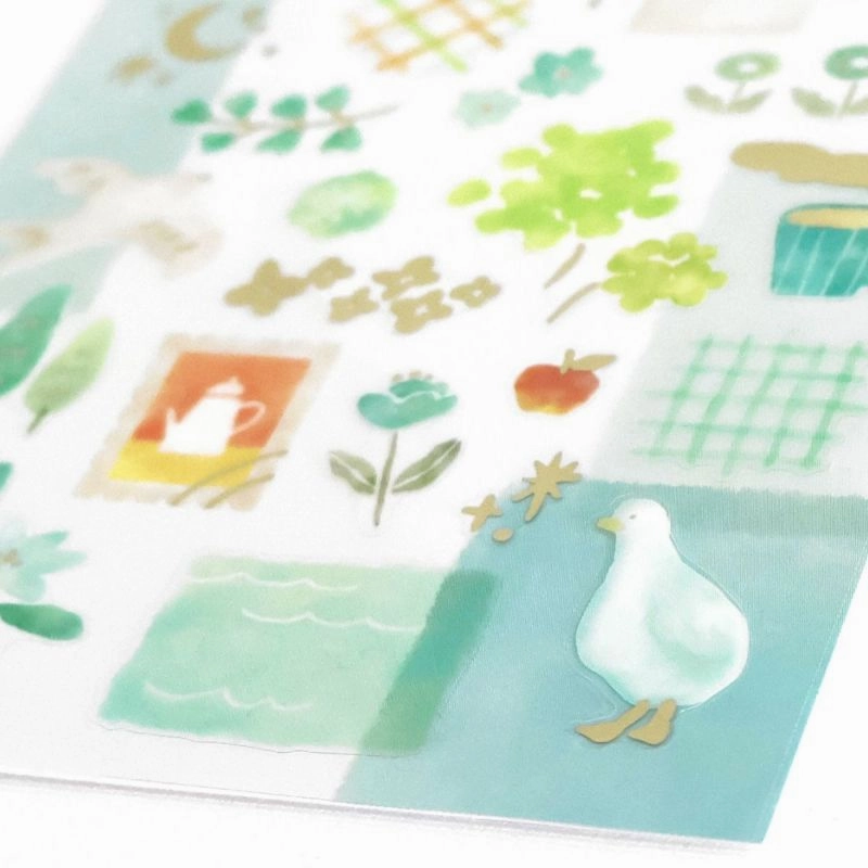 Dewdrop Sticker Sheet - Green premium