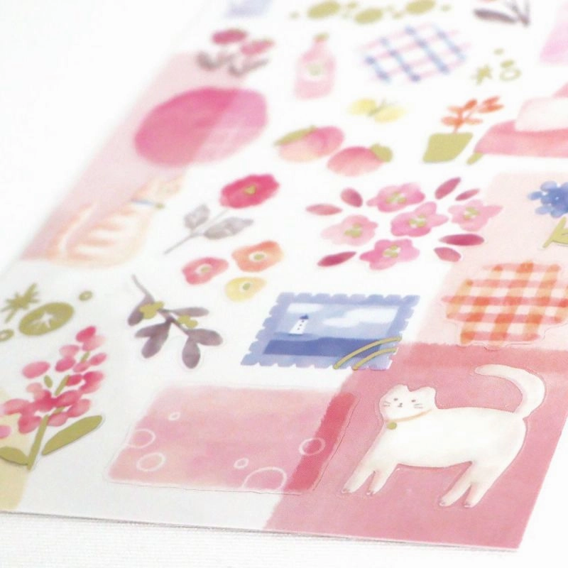 glossy Dewdrop Sticker Sheet - Pink