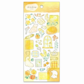 magnetic Dewdrop Sticker Sheet - Yellow