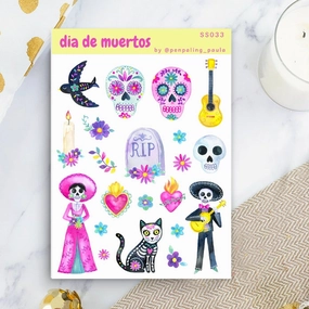 Dia De Muertos Sticker Sheet classic