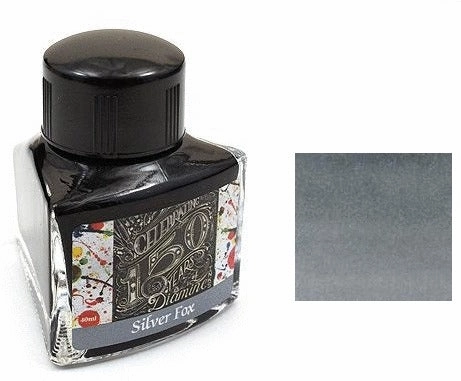 Diamine Bottled Ink 150Th Anniversary 40Ml Silver Fox glass
