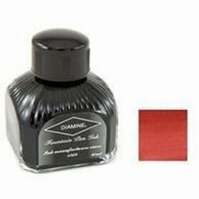 wooden Diamine Bottled Ink 80Ml Monaco Red