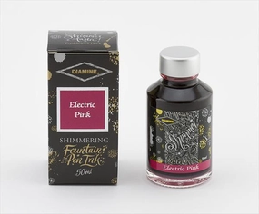 deluxe gift Diamine Shimmer 50Ml Fountain Pen Ink - Electric Pink