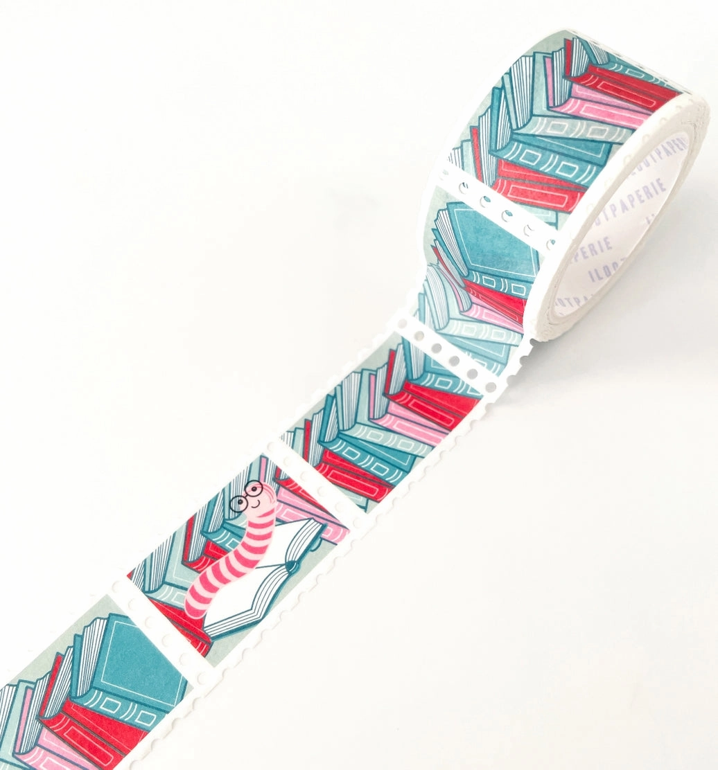 recycled eco Dig Into A Good Book Stamps Washi Tape