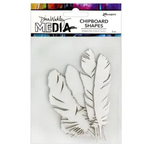 essential elegant Dina Wakely Chipboard Shapes  - Feathers