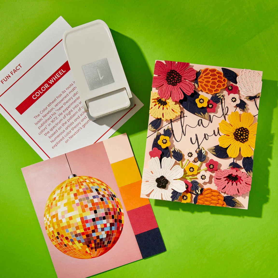 Diy Color Deck Builder Bundle - Box, Cards, 1" Paper Punch And Cardstock boxed quickdry